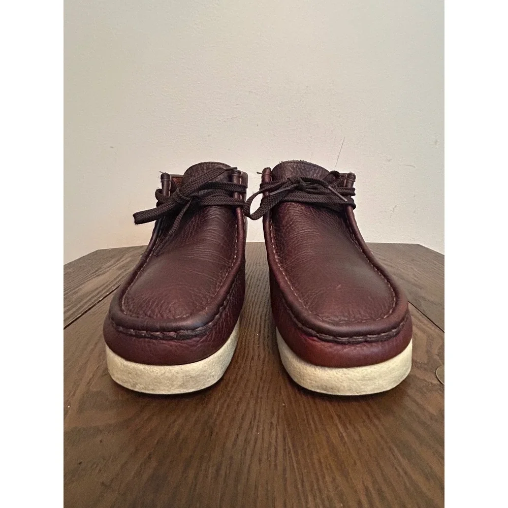 Original Clark's Men's Padmore 86256 Brown Oiled Leather Ankle Boots Size 9M